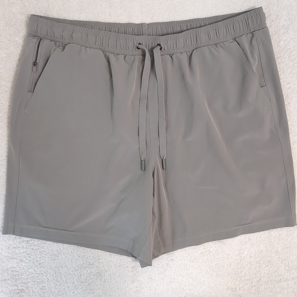 NEW! Men's XL 36"x 6.5" VRST Run Short 7" Ins Running Shorts Light Gray Lined